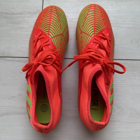 New Adidas Soccer Cleats FG Predator Edge .3 Solar Red GW1005 Men’s Size 11.5 - Picture 4 of 9